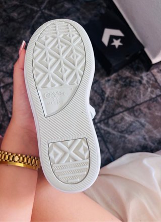 Zapatillas Converse plataforma verde y blanco