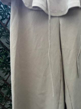 Pantalón ancho beige