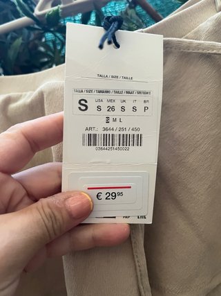 Pantalón ancho beige