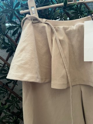 Pantalón ancho beige
