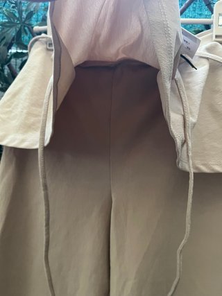 Pantalón ancho beige