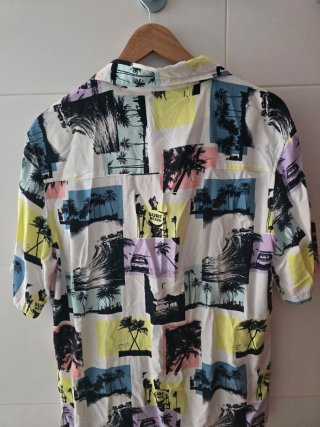 Camisa Hawaiana Hombre Talla s ancha Estampado Tro