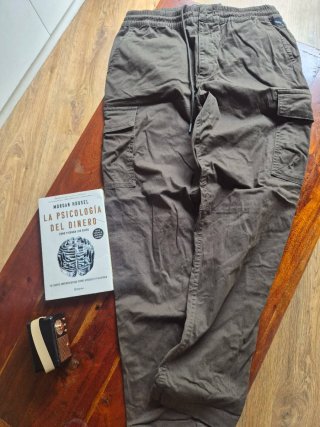 Pantalón cargo Replay Sarga Verde Oliva