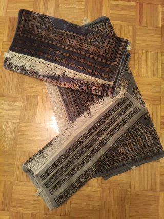 Lote 3 alfombras de dormitorio 130x82 97x66 165x62