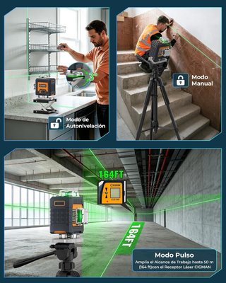 NUEVO! Nivel Láser Verde 4x360