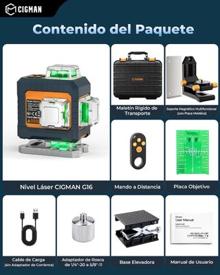 NUEVO! Nivel Láser Verde 4x360