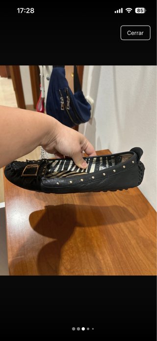 Bailarinas Jimmy Choo negras con tachuelas