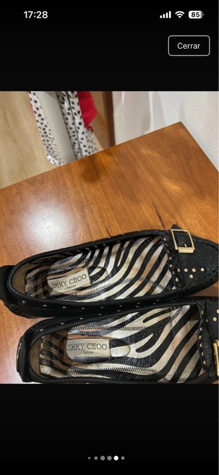 Bailarinas Jimmy Choo negras con tachuelas