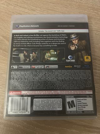 L.A. Noire PS3 Rockstar Games