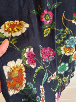 Vestido Desigual Azul Flores Talla M NUEVO