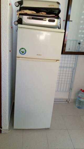 Nevera blanca con congelador