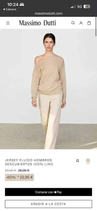 Jersey Massimo Dutti Beige S