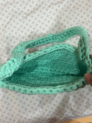 Bolso crochet turquesa