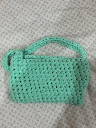 Bolso crochet turquesa