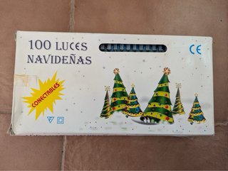 Luces Navidad Vintage Fijas Azul