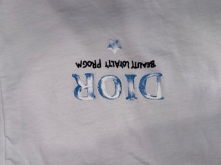 Camiseta Dior Blanca Estampado Azul