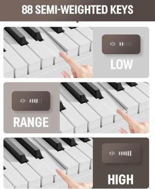 Piano Digital 88 Teclas Plegable