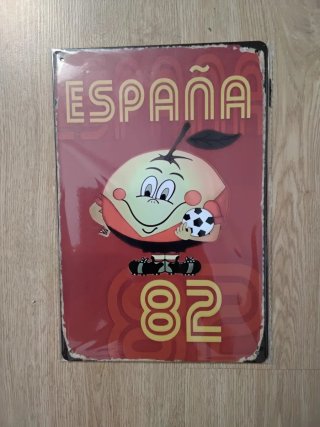 Chapa Metálica Naranjito Mundial 82