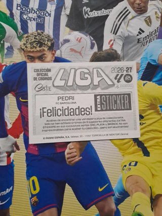Extra sticker Pedri Ed. Limitada Panini Liga 26-27