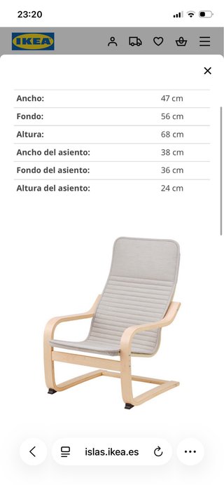 2 Sillón/hamaca infantil de madera y tela