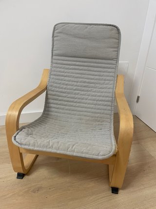 2 Sillón/hamaca infantil de madera y tela