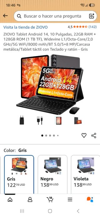 Tablet ZIOVO Z118 10 como nueva