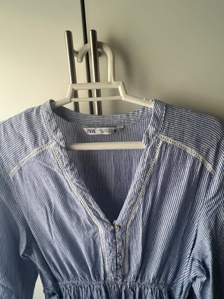 Vestido ZARA Rayas Azul Talla M