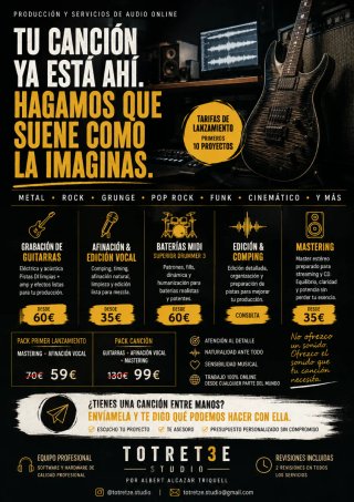 Servicio de mastering e ingeniería de audio
