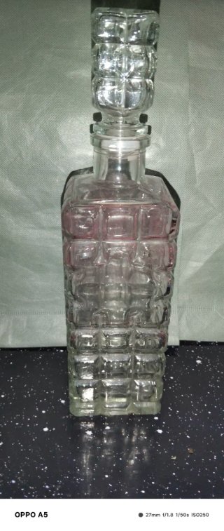 2 Botellas Cristal Tallado