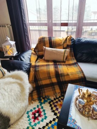 Coperta vintage lana Marzotto plaid