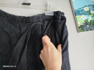 Pantalón Mango gris holgado