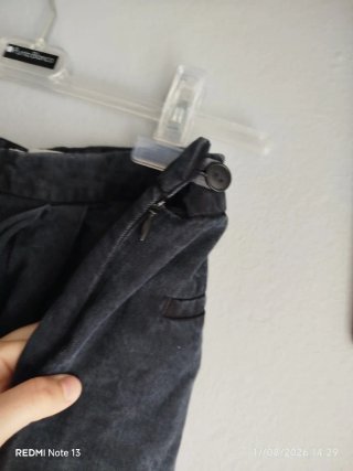 Pantalón Mango gris holgado