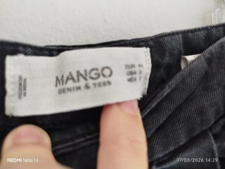Pantalón Mango gris holgado