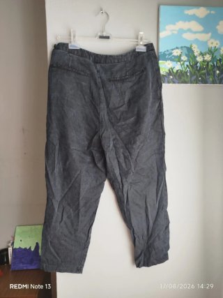 Pantalón Mango gris holgado