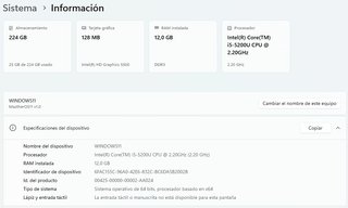 Portátil ASUS Intel i5 12GB RAM SSD 240GB