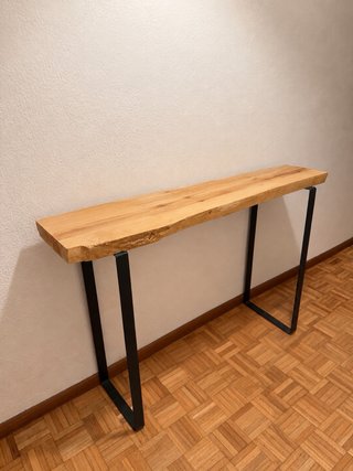 Mesa de entrada madera y metal