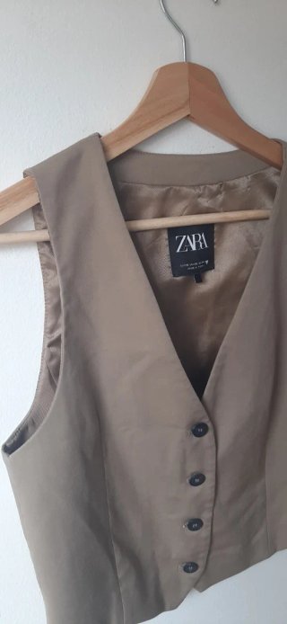Chaleco Zara Beige XS