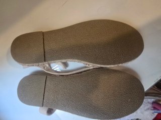 Sandalias esparteñas lona beige