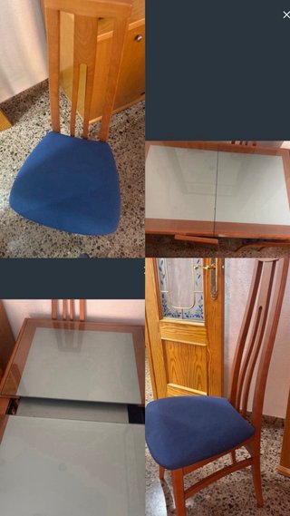 Conjunto mesa y 6 sillas comedor