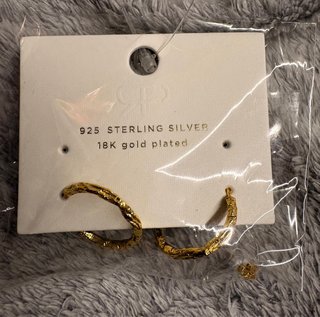 Pendientes Aro Bañados en Oro 18K