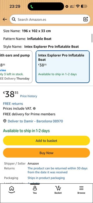 Barco inflable Intex Explorer Pro 200