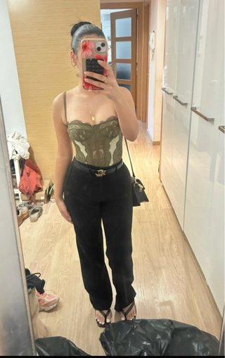 Pantalón negro vestir recto elegante