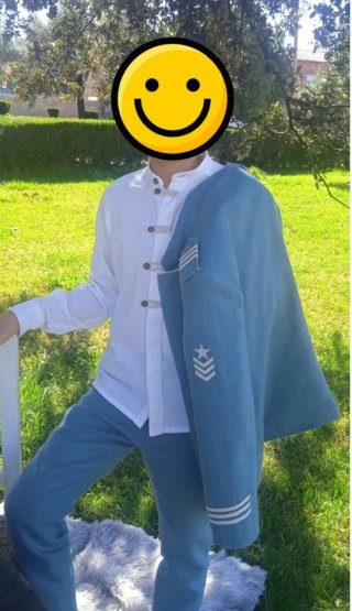 Traje de comunión azul