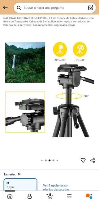 Trípode National Geographic NGHP000 146cm 3 vias