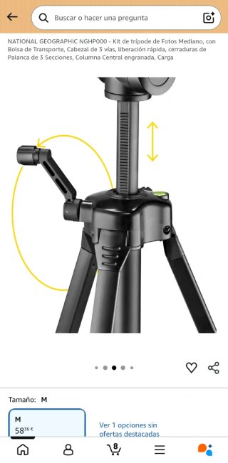 Trípode National Geographic NGHP000 146cm 3 vias