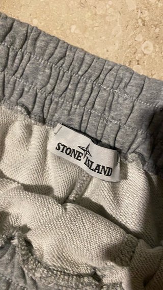 Stone Island Pantalón Corto Gris Talla M
