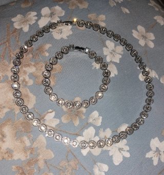 Set Gargantilla y Pulsera/ Estilo Swarovsky