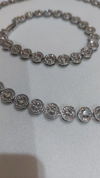 Set Gargantilla y Pulsera/ Estilo Swarovsky