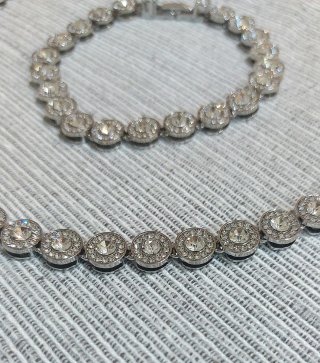 Set Gargantilla y Pulsera/ Estilo Swarovsky