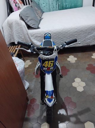 Pit Bike Motocross Azul y Blanca
